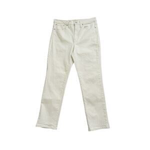 Madewell The High Rise Slim Boyjean Size 29 Tile White 27" Inseam Straight Leg
